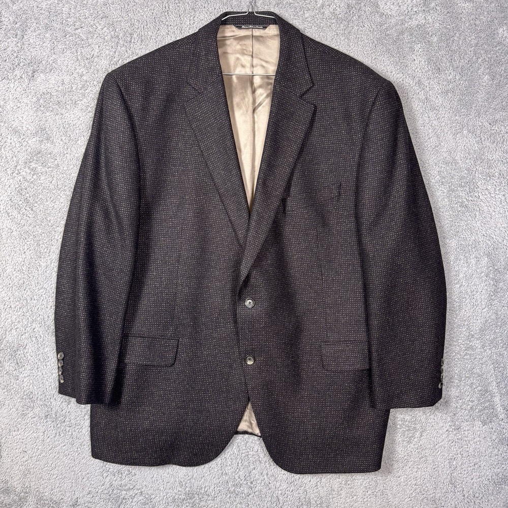 Jack Victor Sport Coat‎ Mens 48R Blazer Cashmere Wool Gibson Speckle Chocolae